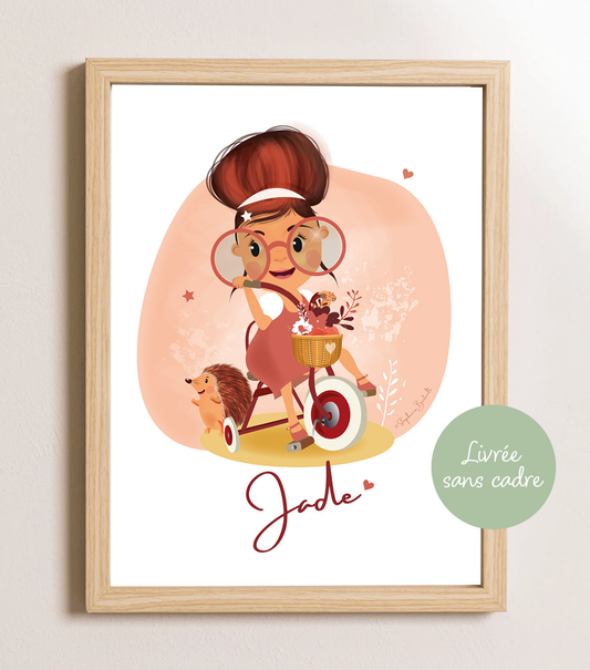 Personalized poster - Little tricycle ride