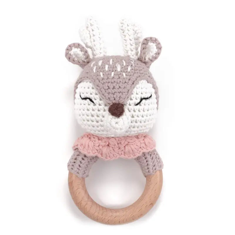 Deer crochet rattle 