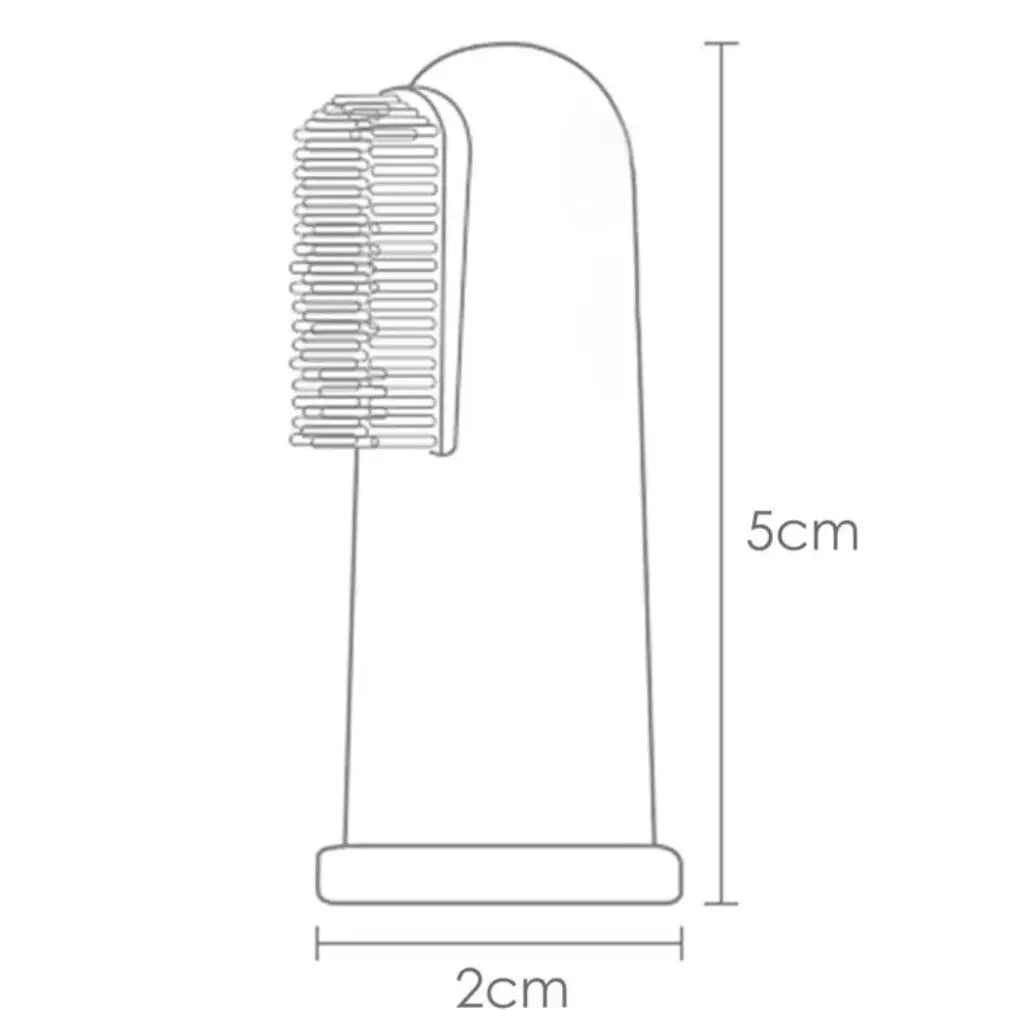 Brosse à dents en silicone avec étui - Bleu gris